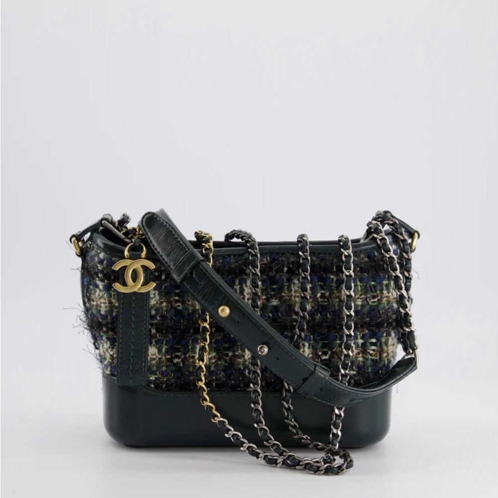 Chanel Multicolor Tweed and Leather Shoulder Bag